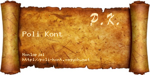 Poli Kont névjegykártya